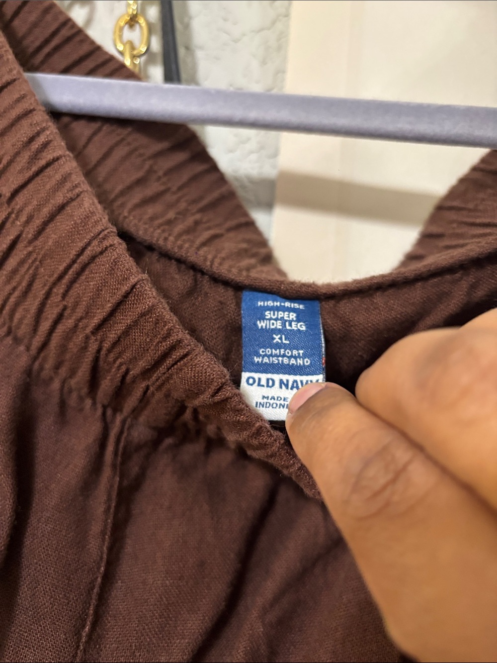 Old Navy brown linen pants - Picture 2 of 2